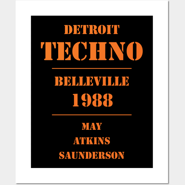 Detroit Techno Belleville 1988 Wall Art by Atomic Malibu